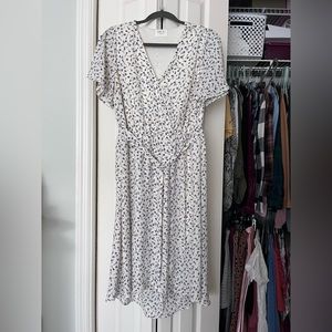 Sienna Sky White Faux Wrap Dress